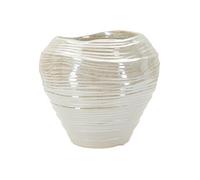 Vase Rond en Céramique "Perly" 22cm Blanc
