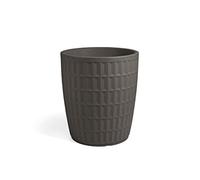 Vase rond en résine "Tyle" 60 cm. Antracite