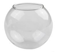 Vase rond en verre borosilicate transparent pour arrangements floraux, table de mariage, 12 cm (B)