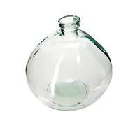 Atmosphera – Vase rond en verre recyclé transparent – D23 cm