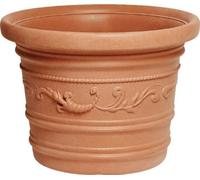 Vase rond festonnéØ couleur de résine de 50cm Terracotta Double Edge