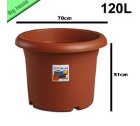 Vase Rond Grand pour Fleurs STEFANPLAST Terrasse Extérieur Terracotta 120/260 L