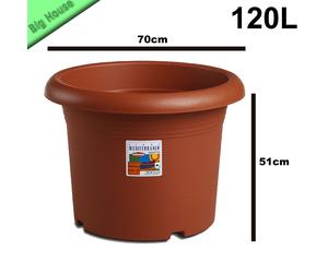 Vase Rond Grand pour Fleurs STEFANPLAST Terrasse Extérieur Terracotta 120/260 L