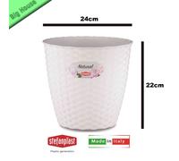 Coprivaso 'Naturel' Cm 24 Blanc Stefanplast