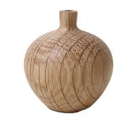 Vase Rustique en Bois Naturel pour décoration d'intérieur, Vase Compact en Bois | Vase Miniature en Bois de chêne Blanc pour dîners, fêtes, Vacances, Planification de Mariage (Marron)