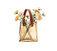 Vase Sac à Main pour Fleurs | Décoration Intérieure Moderne et Esthétique | Support pour Composition Florale - pour Salon Cuisine Bureau Étagère Campagne Mariage Fête Anniversaire