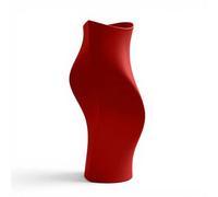 Vase sculptural biologique moderne, vases déco en spirale, pot minimaliste pour fleurs fraîches ou sèches, décoration de maison et de bureau, design élégant pour Pampas, étagères, bureau (rouge)