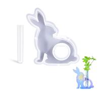 Vase Silicone Moules à Lapins Avec Tube à Essai, Moule en Silicone pour Vase Hydroponique, Moule de Vase en Résine, Vase en silicone époxy, Moule Station de Propagation pour Décoration de Maison