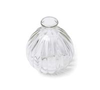 Generique Vase décoratif Boule rétro Verre 8,5 x 9,5 cm Transparent