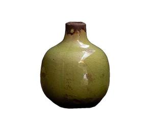 Vase Soliflore céramique Vert émail 10x9cm