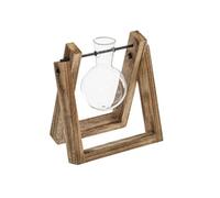 Vase soliflore en bois Vintage Loft - L. 14 x H. 16 cm - Marron