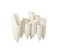 Vase Soliflore en Céramique "Helix" 34cm Blanc