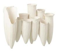 Vase Soliflore en Céramique "Helix" 34cm Blanc Blanc G