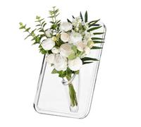Vase soliflore Moderne Élégant Incassable Transparent | Vase cadre photo pour table nuptiale pour Bureau Salle de uisine Salle de Bain Bibliothèque Maison Studio Café