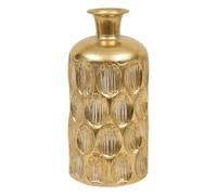 Vase Strié en Métal "Belli" 41cm Doré