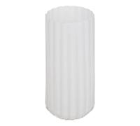 Créateur d'intérieur - Vase Strié en Verre "Fleur de Rose" 28cm Blanc