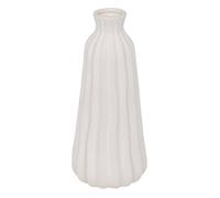 Vase strié ""Fernan"" céramique blanc H30cm - Atmosphera createur d'interieur