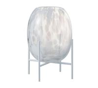 Vase sur Pied Design "Pois Déco" 23cm Transparent