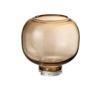 Vase sur pied verre marron clair Cintee H 21 cm