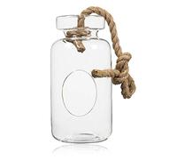Vase suspendu Bouteille Bottle avec ouverture et cordon de H. 18 cm D. 10 cm Verre Sandra Rich
