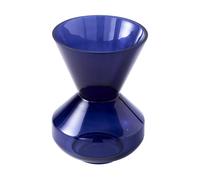 Vase en verre bleu foncé h40cm Thick neck