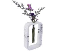 Vase Tubulaire En Forme De Bourgeon De Fleur Fait À La Main Avec Effet D'encre, Décoration Et Centre De Table Polis Et Lisses