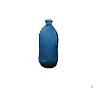 Vase ""Uly"" en verre recyclé bleu orage H35cm - Atmosphera createur d'interieur