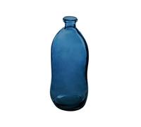 Vase ""Uly"" en verre recyclé bleu orage H51cm - Atmosphera createur d'interieur
