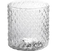 Vase Vase en verre transparent Sandra Rich Vase cylindrique 'Diamond