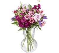 Vase Vases à fleurs Vases en verre strié 17 cm 6 6 pouces Ledoir Vases pour fleurs roses bourgeons pivoines ou tulipes
