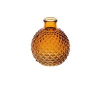 VASE VERRE BOULE EMBOSSÉ 8X9.5CM ROUX Orange, Cuivre, Mandarine