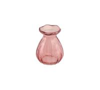 VASE VERRE COROLLE 7X9CM ROSE