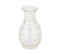 VASE VERRE ROND À L'ANCIENNE 7.5X13CM Transparent