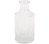 vase verre strié vintage 6.8x14.5cm transparent - artifetes 92220 Transparent G