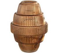 Vase vintage 23x23x30 cm en verre marron Marron G