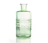 Vase Vintage en verre à reliefs - Berlin - Vert - 7 5 x 14 5 cm
