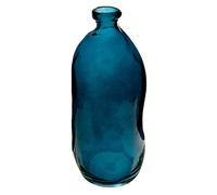 Atmosphera Vase Uly en verre recyclé bleu orage H35cm