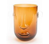 Vase visage marron - Amadeus - Marron - Verre Marron G