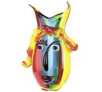 Vase visage Vista, en verre coloré, hauteur 37 centimètres, pièce originale pour une décoration unique G