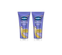 Vaseline Gluta-Hya Overnight Radiance Lotion Hydratante Serum Burst avec Antioxydants pour une Peau Lisse et Repulpée, 2 × 200 ml