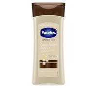 Vaseline Intensive Care Cocoa Radiant, Huile Corporelle Hydratante,Peau Sèche, Hydratation Intense, Peau Douce et Lumineuse, Microgouttelettes de Vaseline Jelly et Beurre de Cacao, 2x 200ml