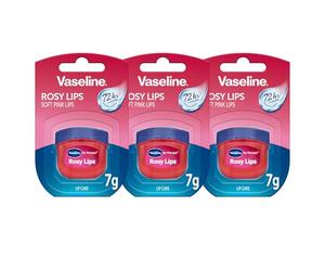 Vaseline Lip Therapy 7G Rosy | Baume à lèvres nourrissant pour une hydratation optimale | 3 x 7g (Rosy (3 Pièce))