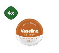 Vaseline Lip Therapy Baume Réparateur Cocoa Butter Pack 4x20g Hydratant Lèvres