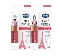 Vaseline x Emily in Paris Lip Oil Rose Amour, gloss teinté pour des lèvres plus pulpeuses, (Rose Amour - 2 x 4g)
