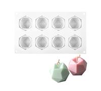 Vasemele Moule Bougie 1 Pièces Moule en Silicone pour Bougies Silicone Moules DIY Bougies Moule Savon Bougie Forme Moule en Silicone 3D Moulle Plastique pour Bougies Moule Cube Bougie