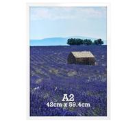 Vasemouh Cadre A2 en Alliage d'Aluminium Blanc, Cadre Mural 42 x 59.4 cm (Affichage Vertical/Horizontal), pour Photos, Affiches et Œuvres d'Art, 1 Pièce