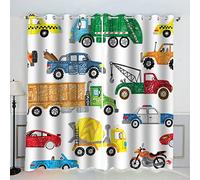 VASENA Camion Rideau Thermique Isolant Anti Froid 2 Pièces Rideaux Voiture Dessinée à La Main Rideau Occultant 3D Impression Moderne Salon Chambre Rideaux Acoustiques (183x214 cm)