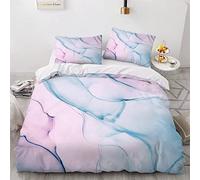 VASENA Housse de Couette 220x240 Ado Adulte Parure de Lit Géométrie Colorée Marbre Housse de Couette en Microfibre Hypoallergique Ensemble de Literie avec 2 Taies d'oreiller