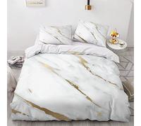 VASENA Housse de Couette 220x240 Ado Adulte Parure de Lit Marbre Géométrie Abstraite Housse de Couette en Microfibre Hypoallergique Ensemble de Literie avec 2 Taies d'oreiller