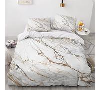 VASENA Housse de Couette 240×260 Doux Microfibre Housse Couette Géométrique Marbre Parure de Lit 2 Personnes Qualité Supérieure Housse de Couette avec Fermeture Eclair